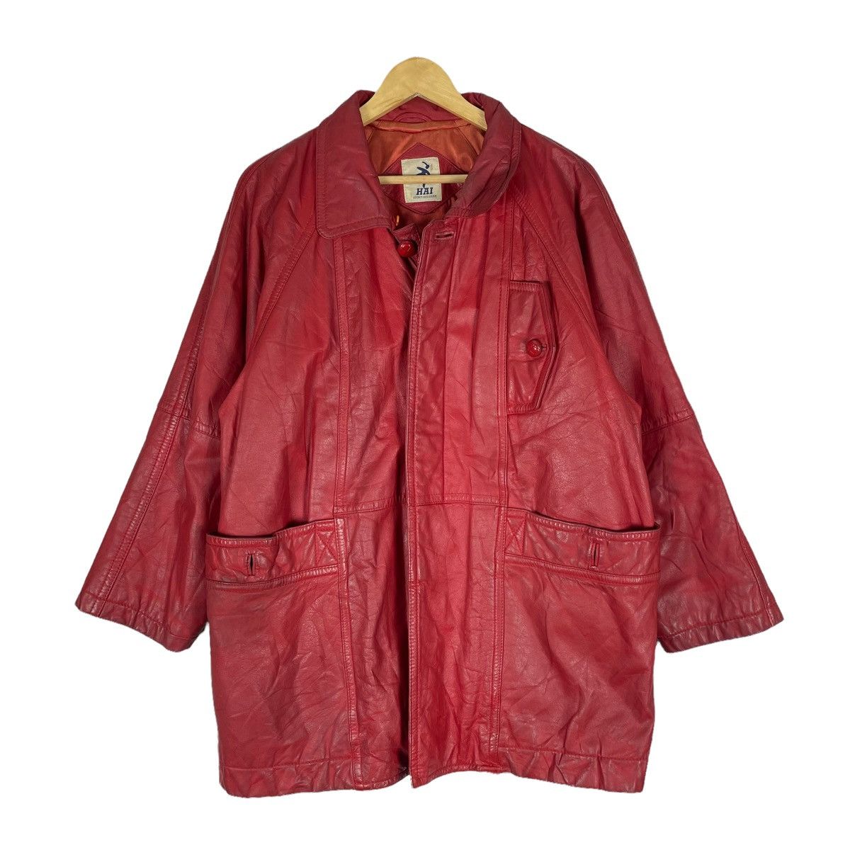 Hai Sporting Gear 🔥HAI SPORTING GEAR ISSEY MIYAKE CHERRY RED LEATHER JACKET Size US M / EU 48-50 / 2 - 2 Thumbnail
