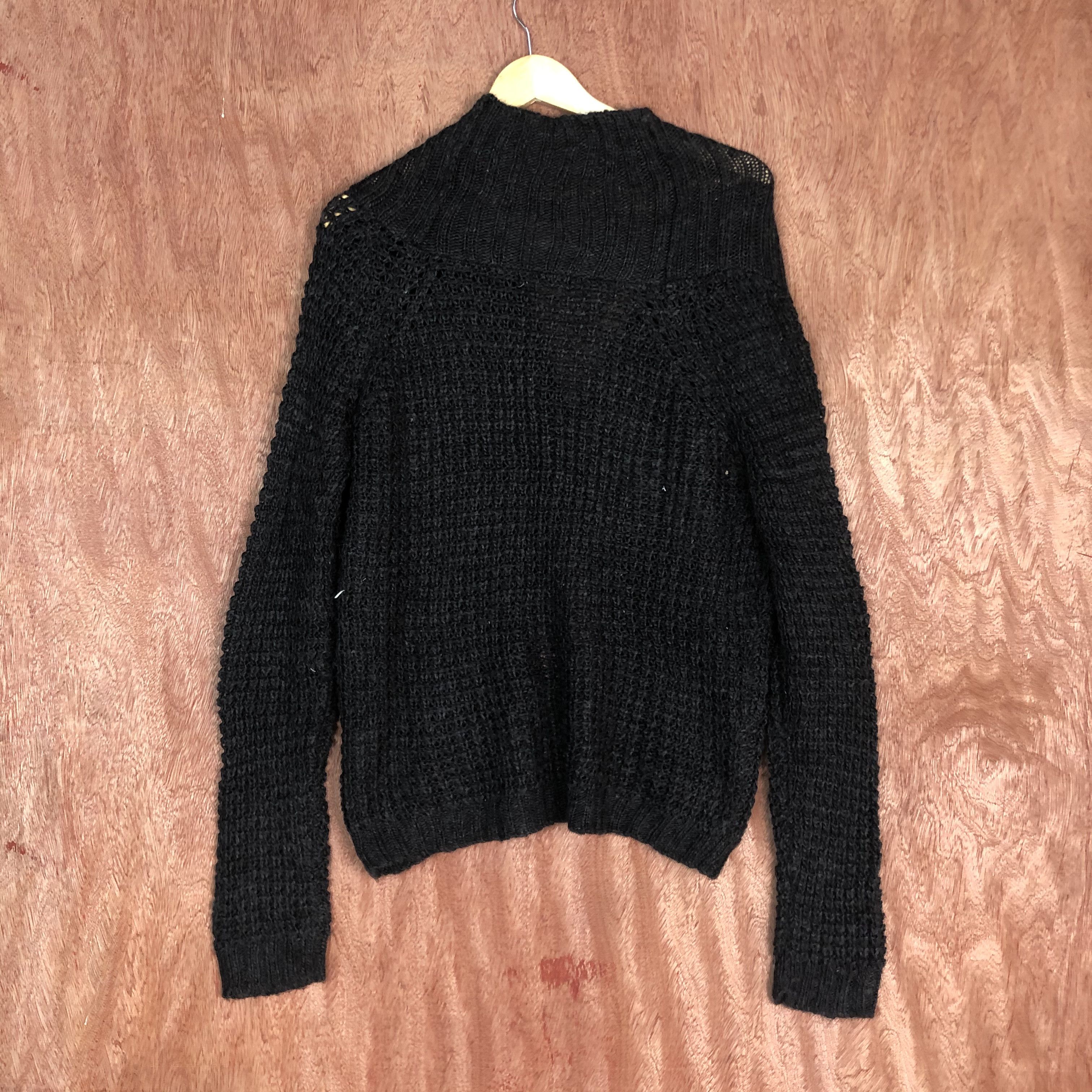 Homespun Knitwear × Japanese Brand DLL Anna Lunna Black Shag Shaggy Cardigan #c528 Size US M / EU 48-50 / 2 - 8 Thumbnail