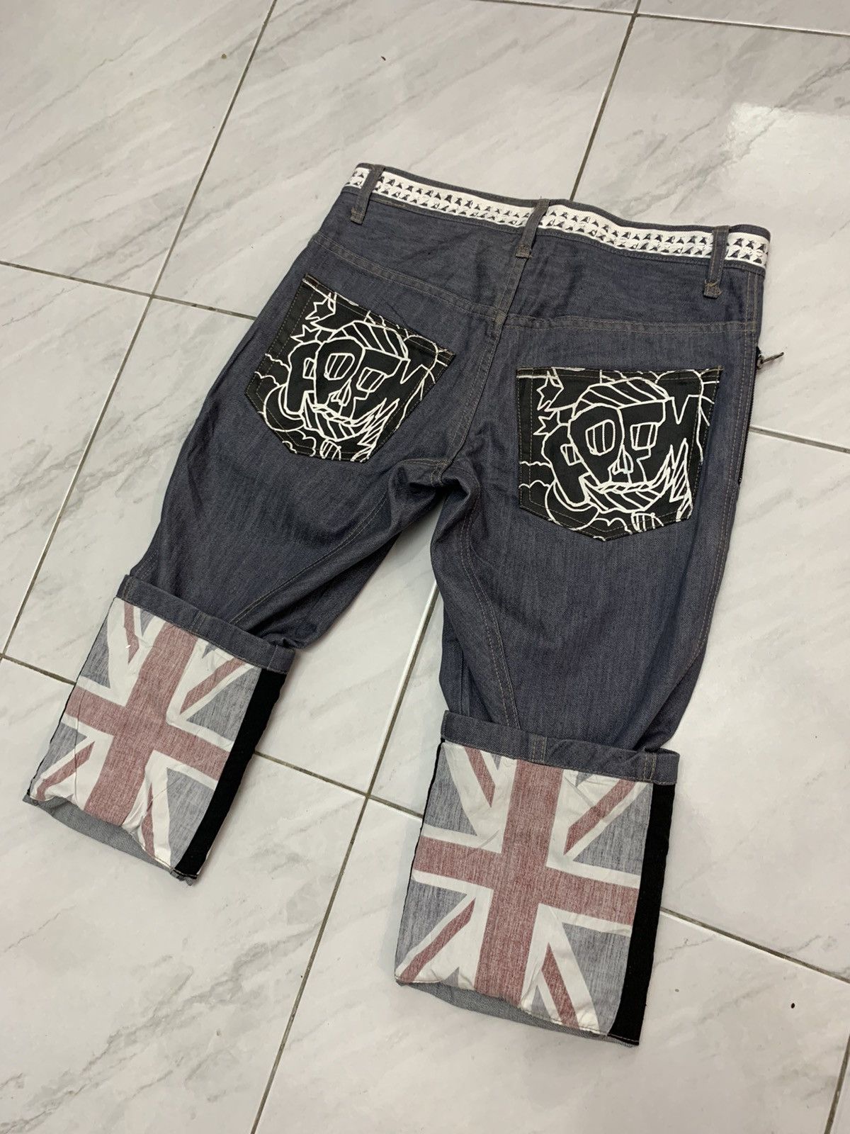 PPFM Ppfm denim pant swing cutting rare design Size US 33 - 1 Thumbnail