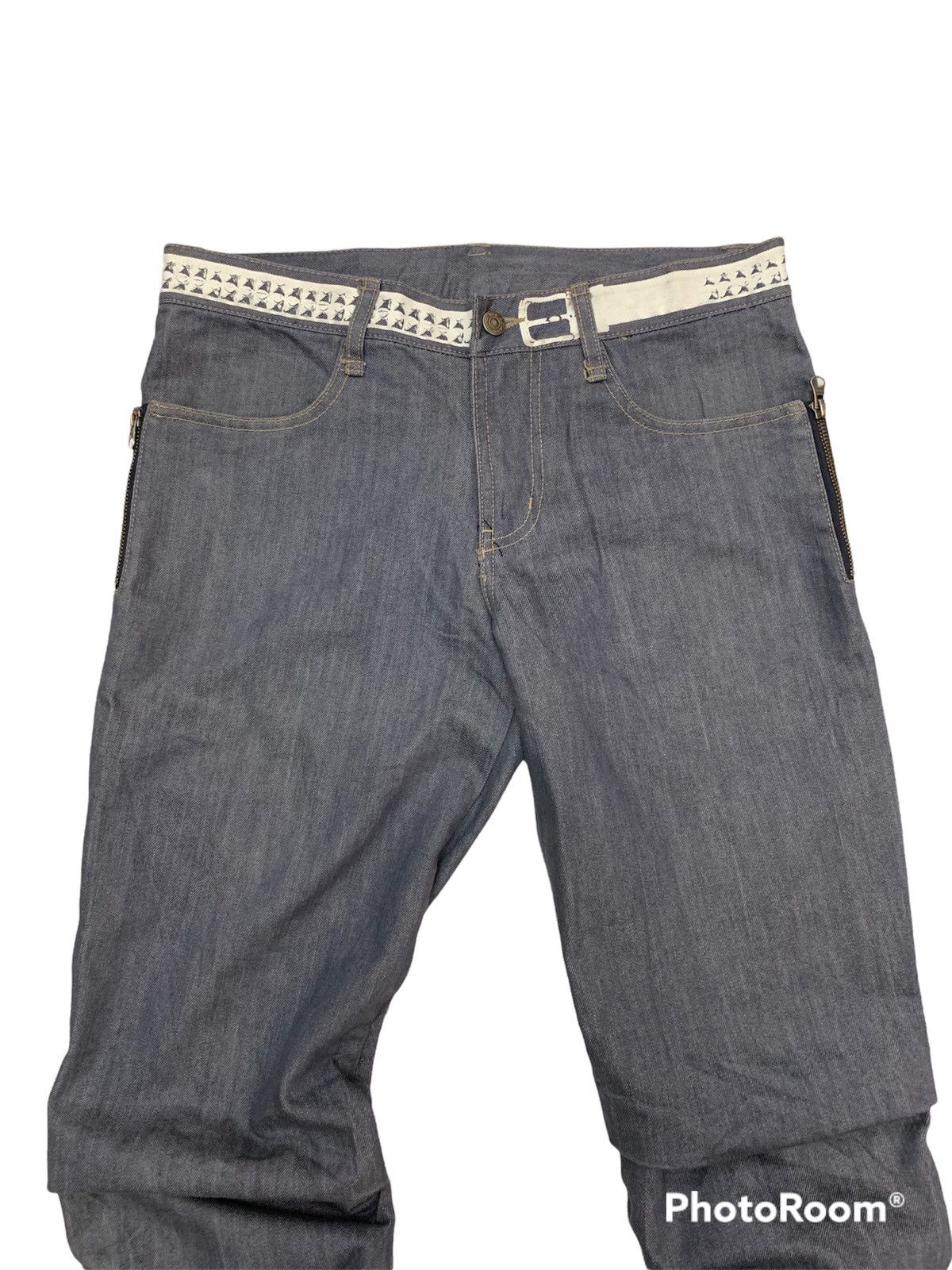 PPFM Ppfm denim pant swing cutting rare design Size US 33 - 7 Thumbnail