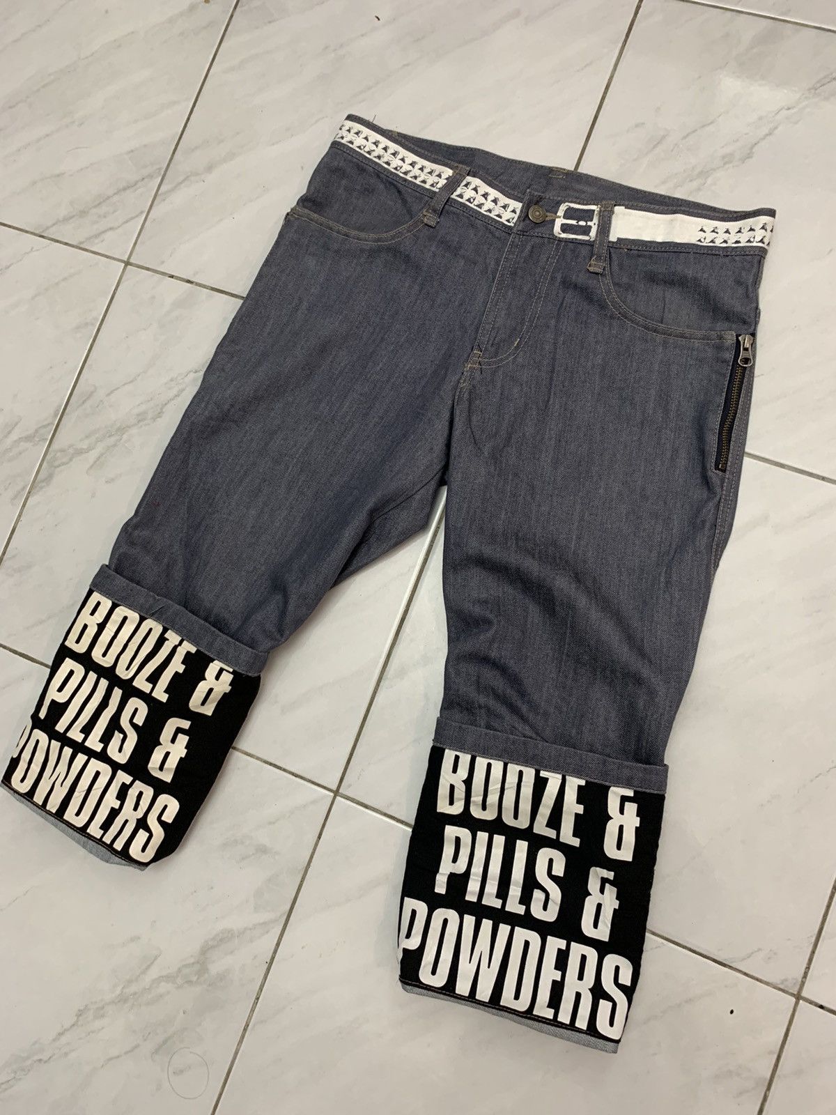 PPFM Ppfm denim pant swing cutting rare design Size US 33 - 12 Thumbnail