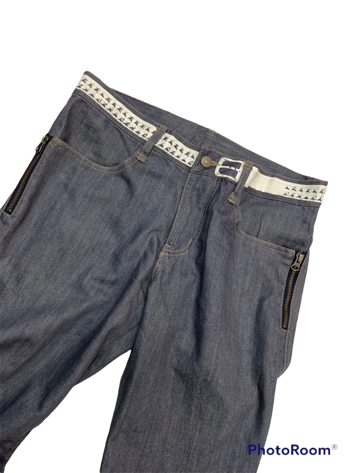 PPFM Ppfm denim pant swing cutting rare design Size US 33 - 6 Thumbnail