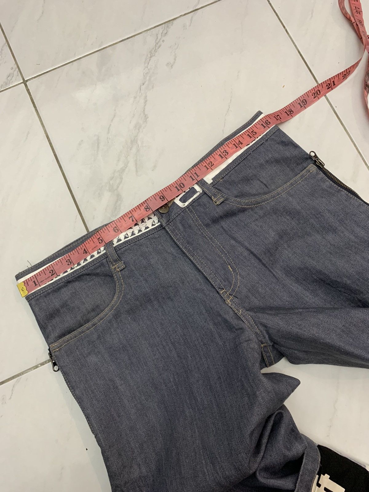PPFM Ppfm denim pant swing cutting rare design Size US 33 - 13 Thumbnail