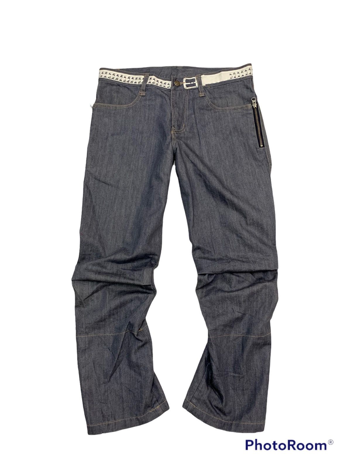 PPFM Ppfm denim pant swing cutting rare design Size US 33 - 3 Thumbnail