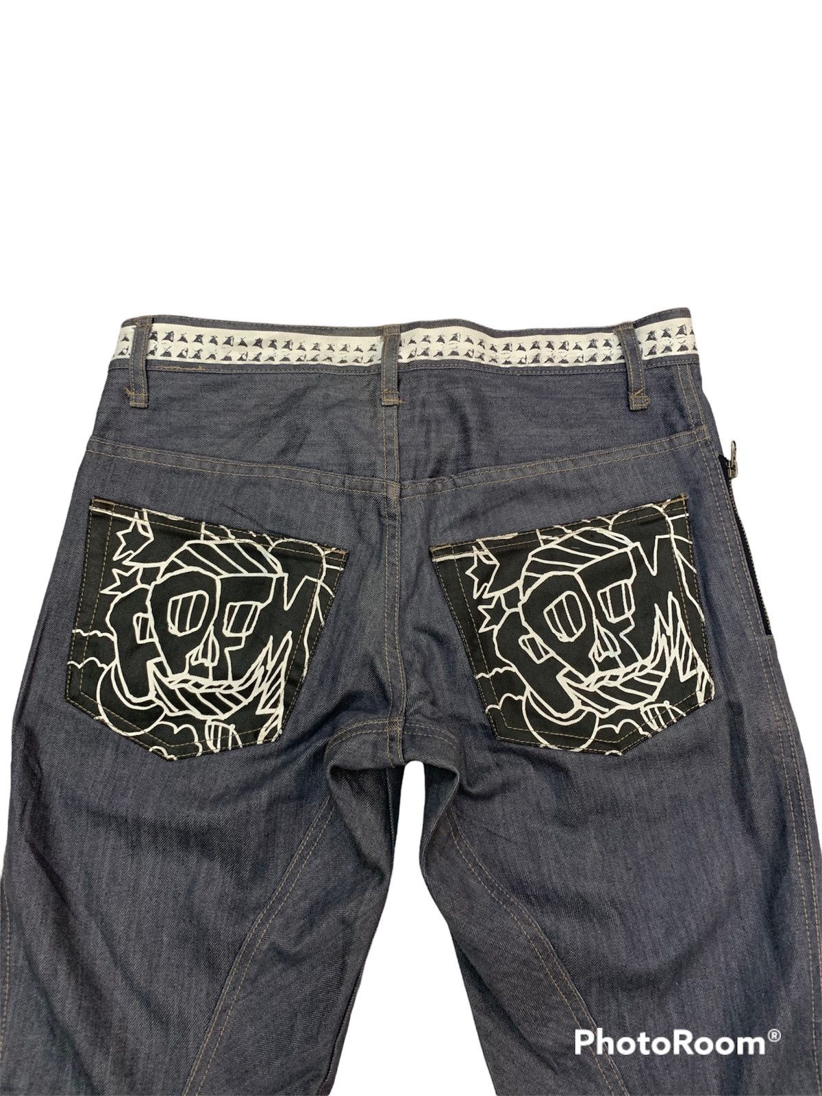 PPFM Ppfm denim pant swing cutting rare design Size US 33 - 4 Thumbnail