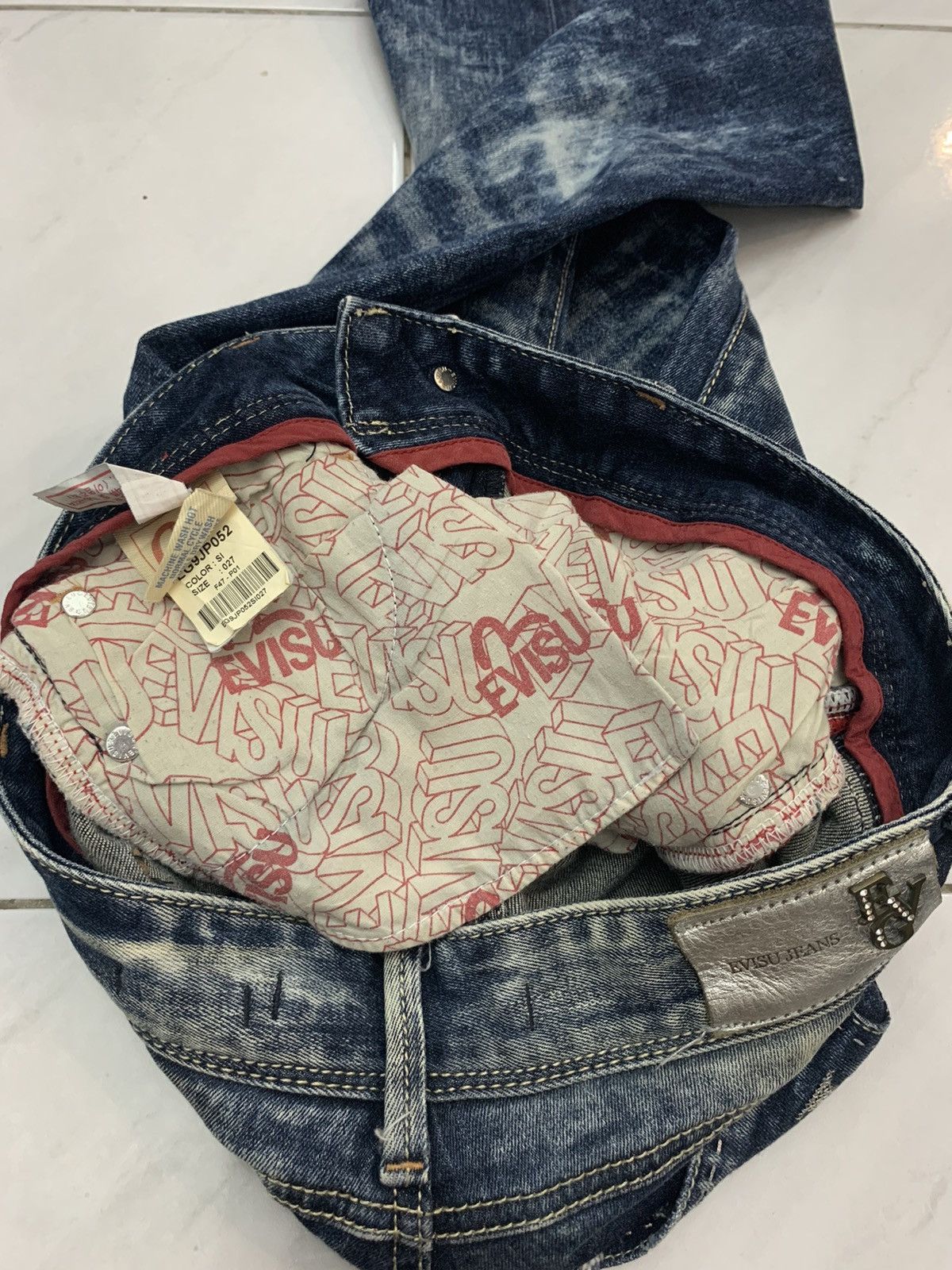 Evisu Evisu denim jeans acid wash design straight cut Size US 29 - 12 Thumbnail
