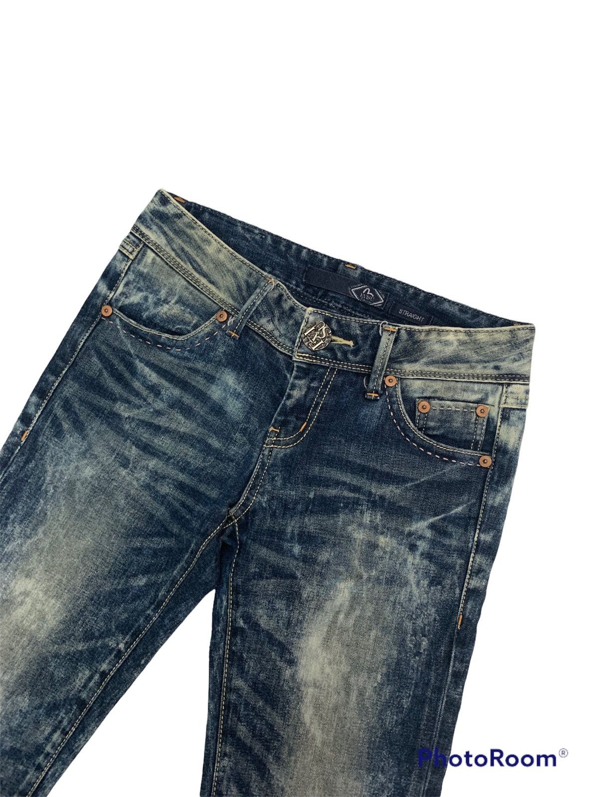 Evisu Evisu denim jeans acid wash design straight cut Size US 29 - 4 Thumbnail