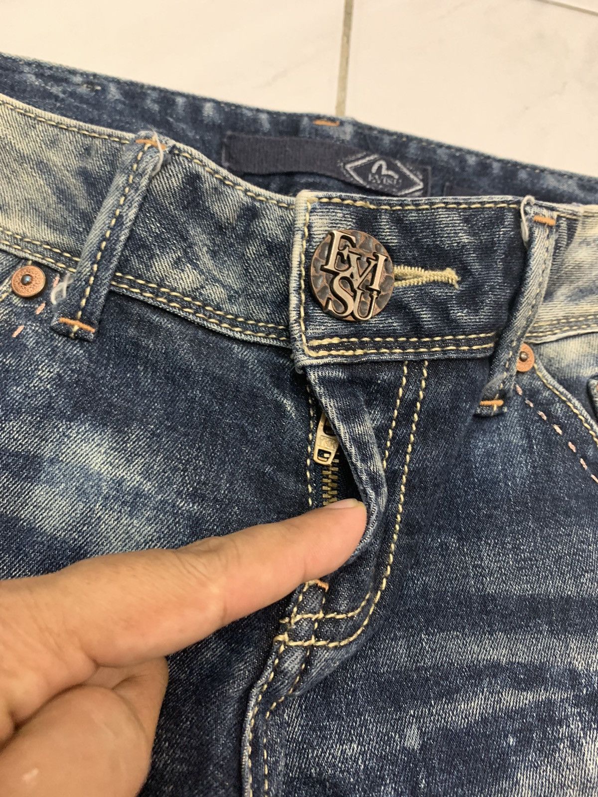 Evisu Evisu denim jeans acid wash design straight cut Size US 29 - 7 Thumbnail