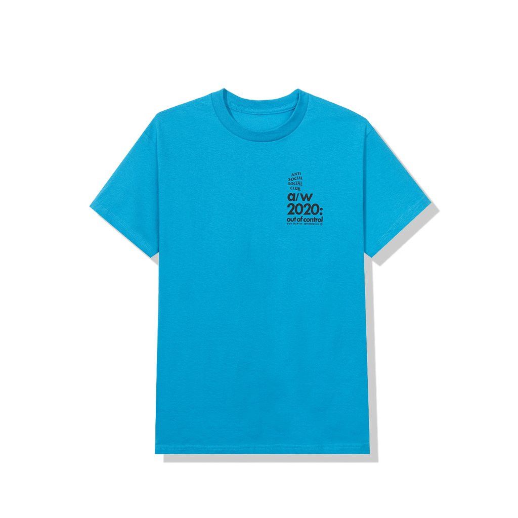 Anti Social Social Club DS ASSC 2020 Out of control Turquoise Blue Tee FOG FTP BAPE Size US S / EU 44-46 / 1 - 4 Thumbnail