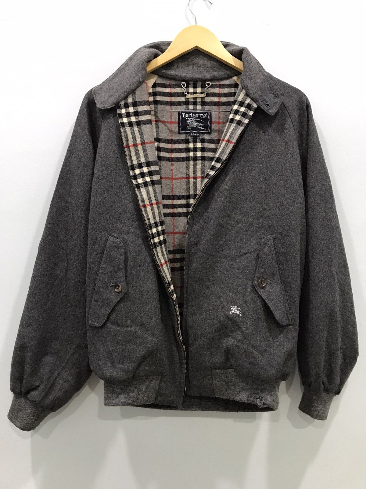 Vintage Burberry Nova Check Zipper Jacket | Grailed