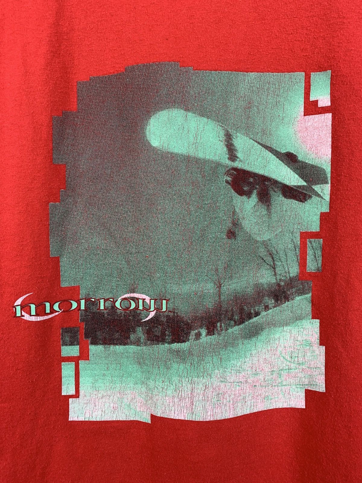 Vintage 90s Vintage Morrow Snowboard Single Stitch Red T-Shirt Size US L / EU 52-54 / 3 - 10 Thumbnail