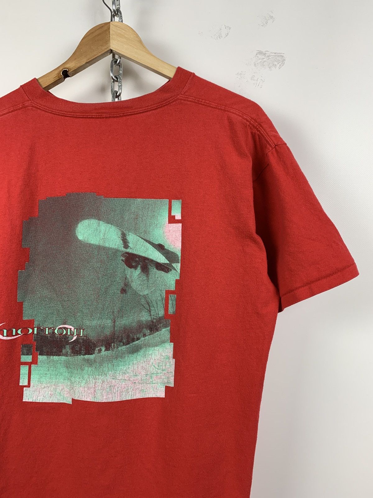 Vintage 90s Vintage Morrow Snowboard Single Stitch Red T-Shirt Size US L / EU 52-54 / 3 - 7 Thumbnail