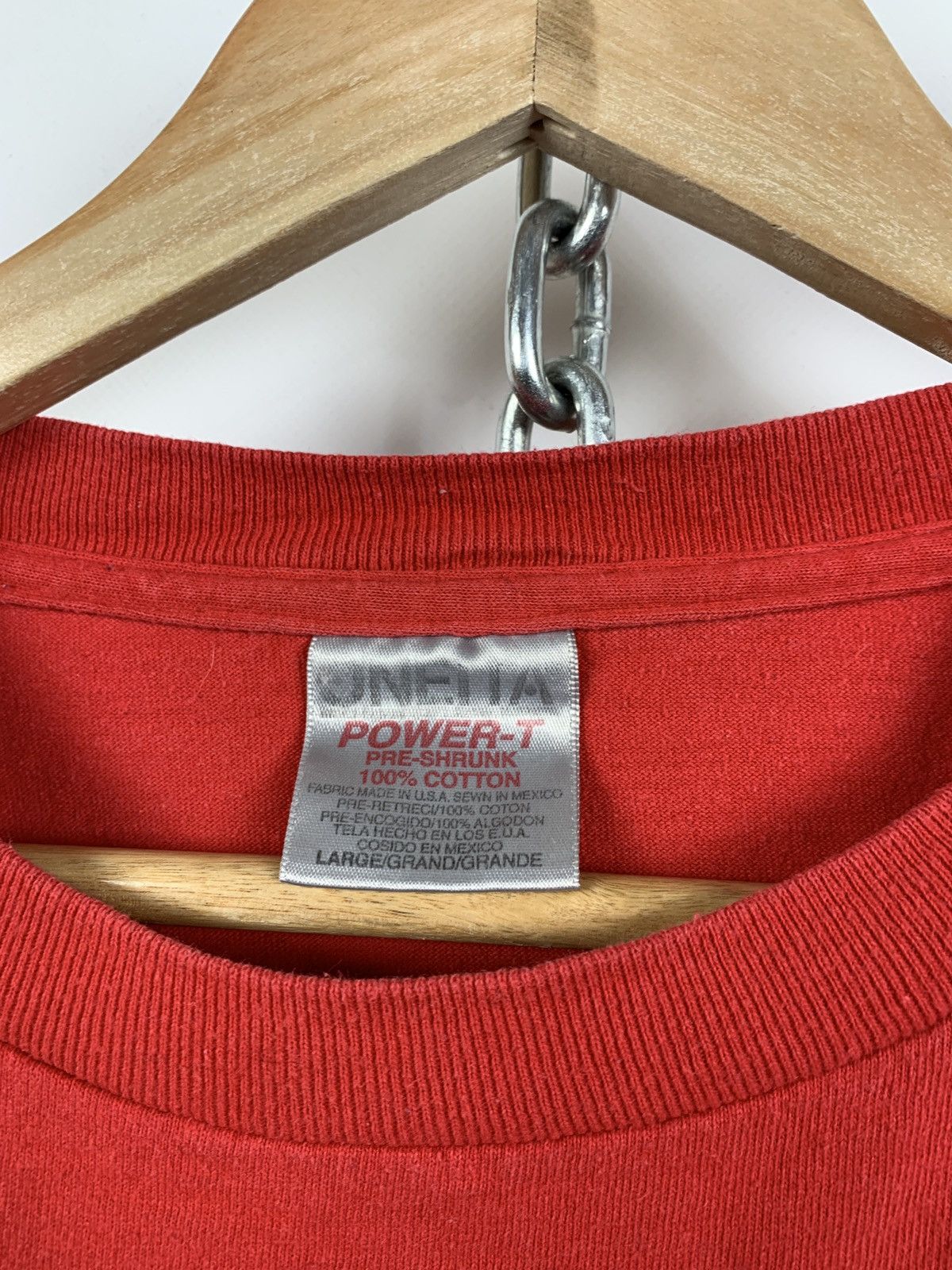 Vintage 90s Vintage Morrow Snowboard Single Stitch Red T-Shirt Size US L / EU 52-54 / 3 - 16 Thumbnail