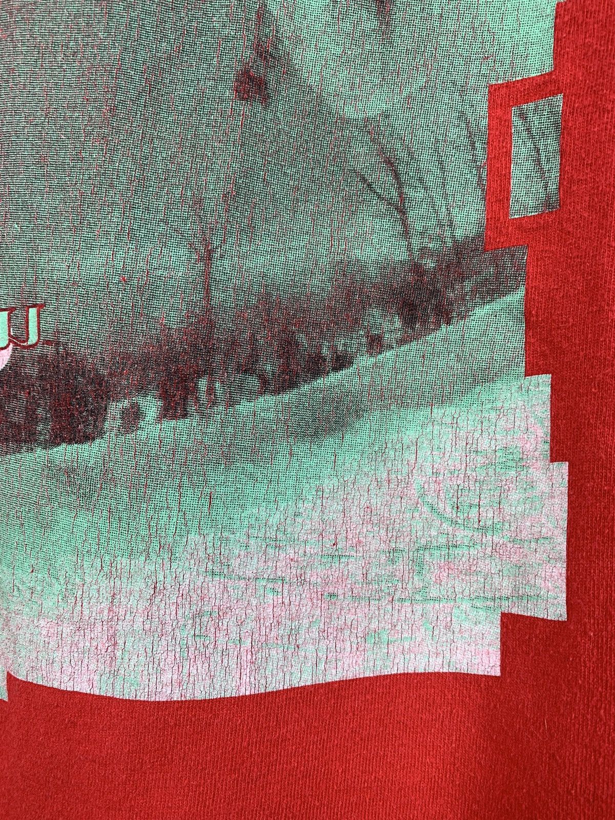 Vintage 90s Vintage Morrow Snowboard Single Stitch Red T-Shirt Size US L / EU 52-54 / 3 - 14 Thumbnail