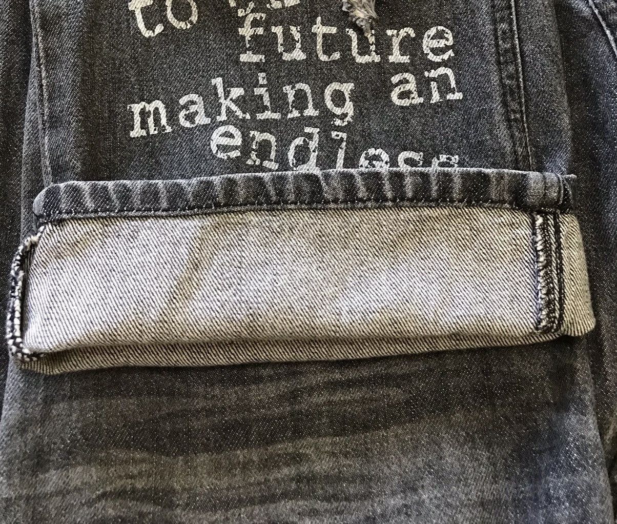 If Six Was Nine × Le Grande Bleu (L.G.B.) × Seditionaries Japanese Smile Land Patchwork Bondage Distressed Jeans Size US 38 / EU 54 - 14 Thumbnail