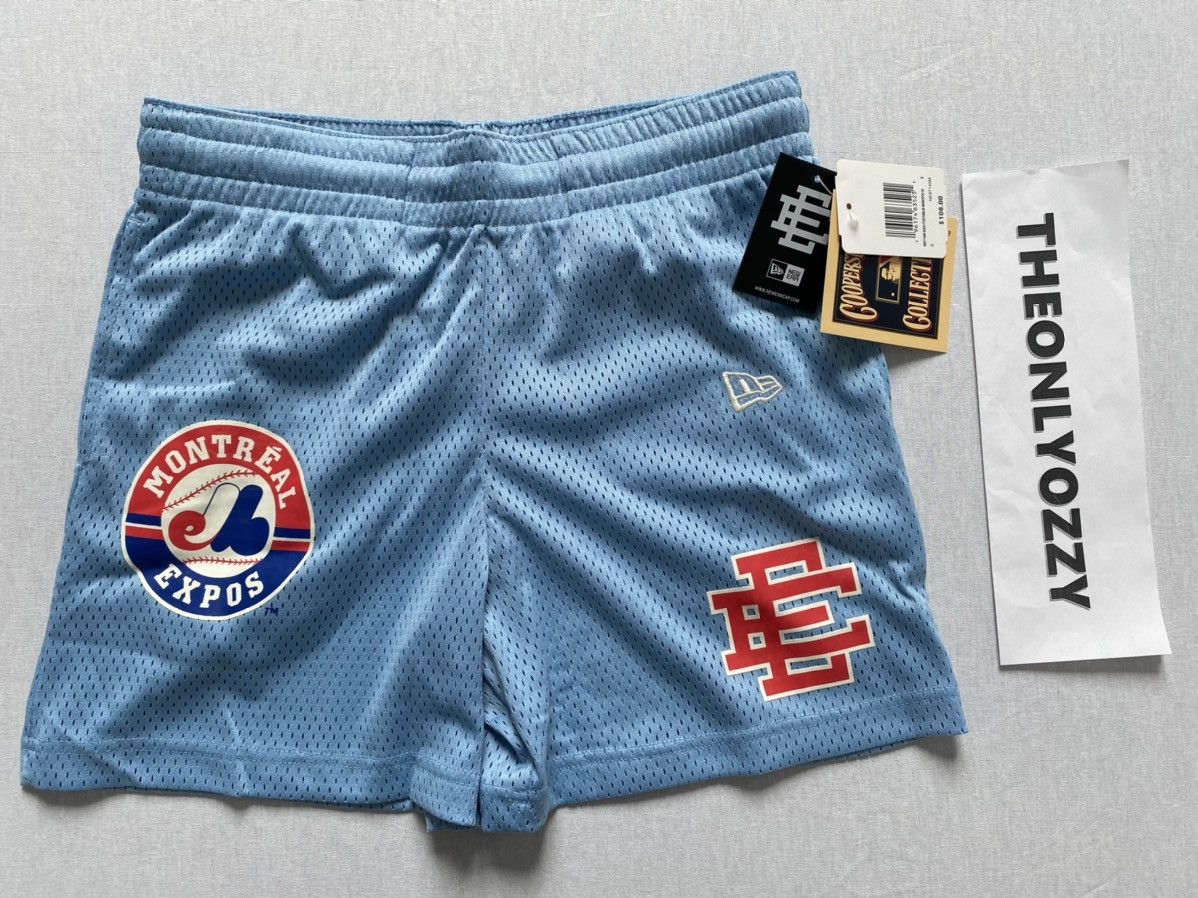 Eric cheapest Emanuel size SMALL shorts AUTHENTIC Montreal Expos baby blue shorts StockX