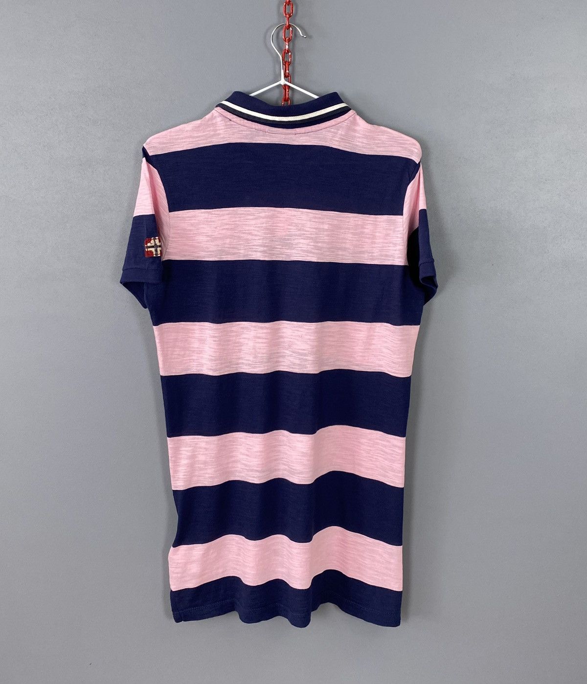 Napapijri Napapijri Light Polo Shirt Size L Slim Fit Striped pink Blue Size US L / EU 52-54 / 3 - 7 Thumbnail