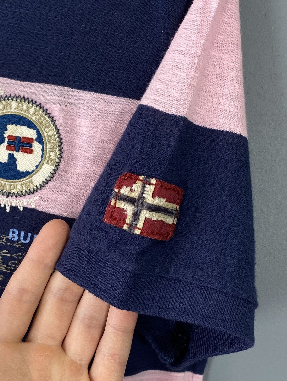 Napapijri Napapijri Light Polo Shirt Size L Slim Fit Striped pink Blue Size US L / EU 52-54 / 3 - 3 Thumbnail