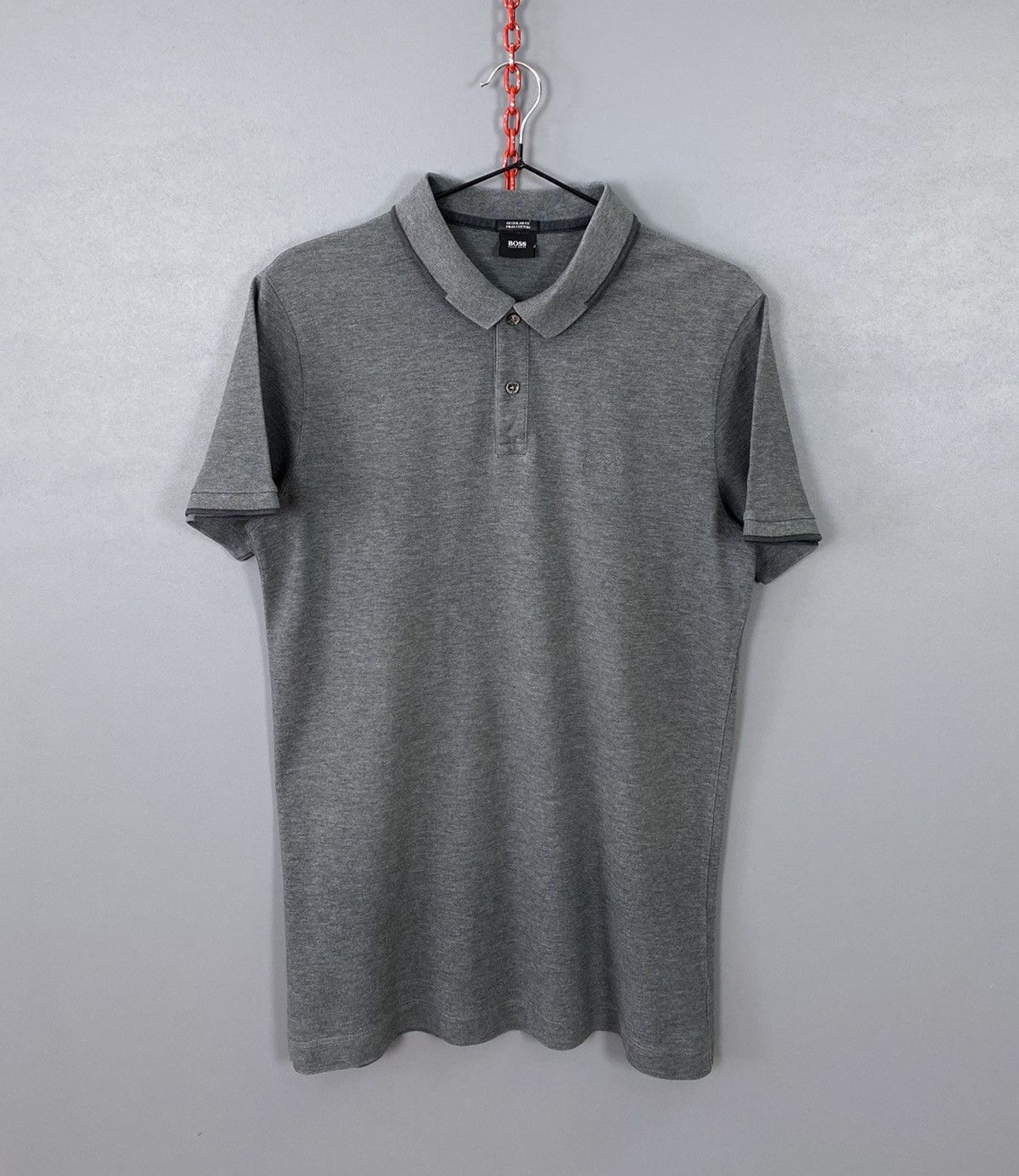 Hugo Boss Hugo Boss Polo Shirt Regular Grey Pima Cotton Classic Size M Size US M / EU 48-50 / 2 - 1 Thumbnail