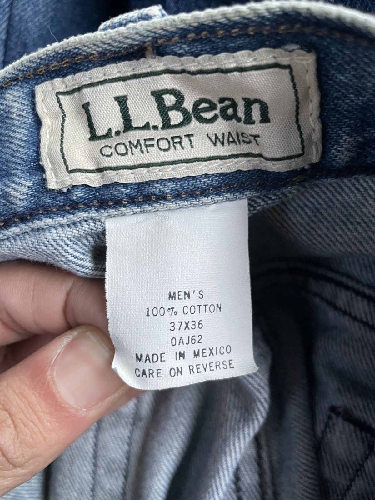 L.L. Bean Vintage L.L. Bean Jeans Denim Pants hiking outdoors 37x36 Size US 37 - 3 Thumbnail