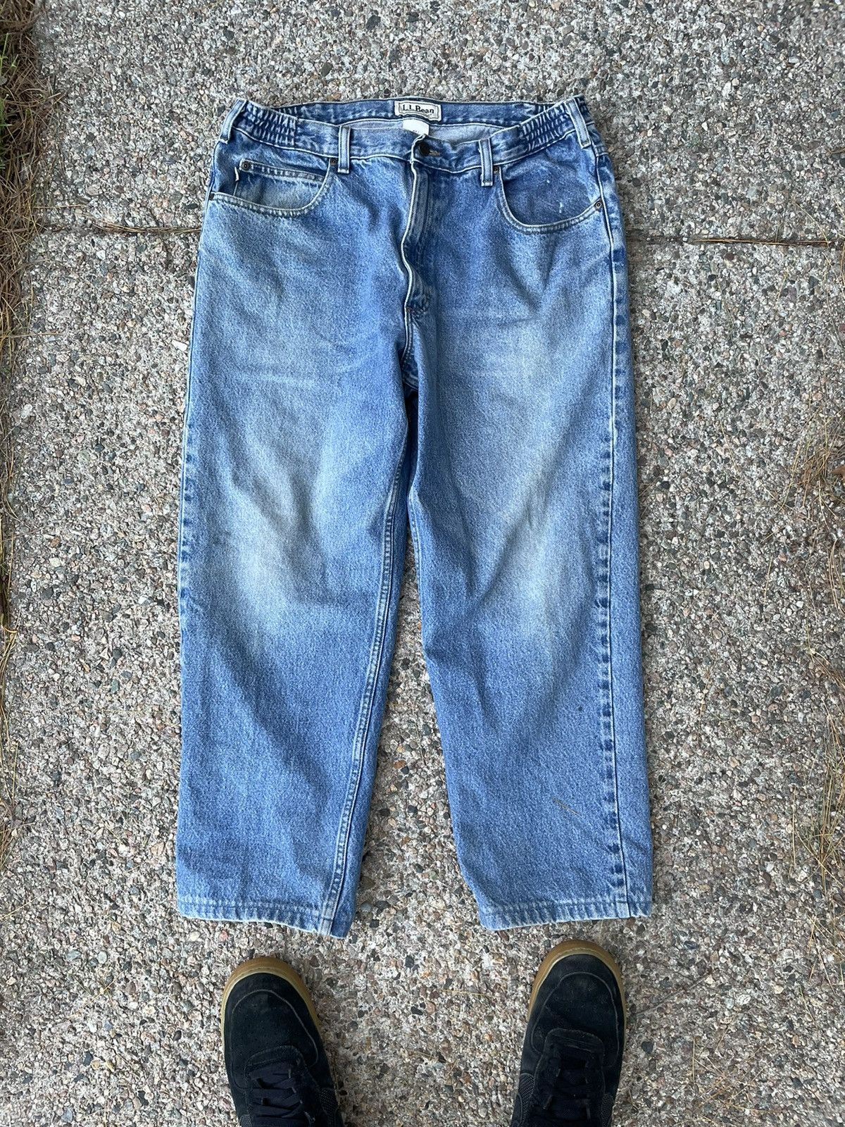 L.L. Bean Vintage L.L. Bean Jeans Denim Pants hiking outdoors 37x36 Size US 37 - 1 Thumbnail