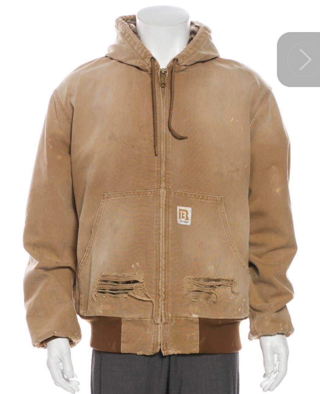 Carhartt R13 Carhartt Hooded Duck Jacket Bomber Washed Worn