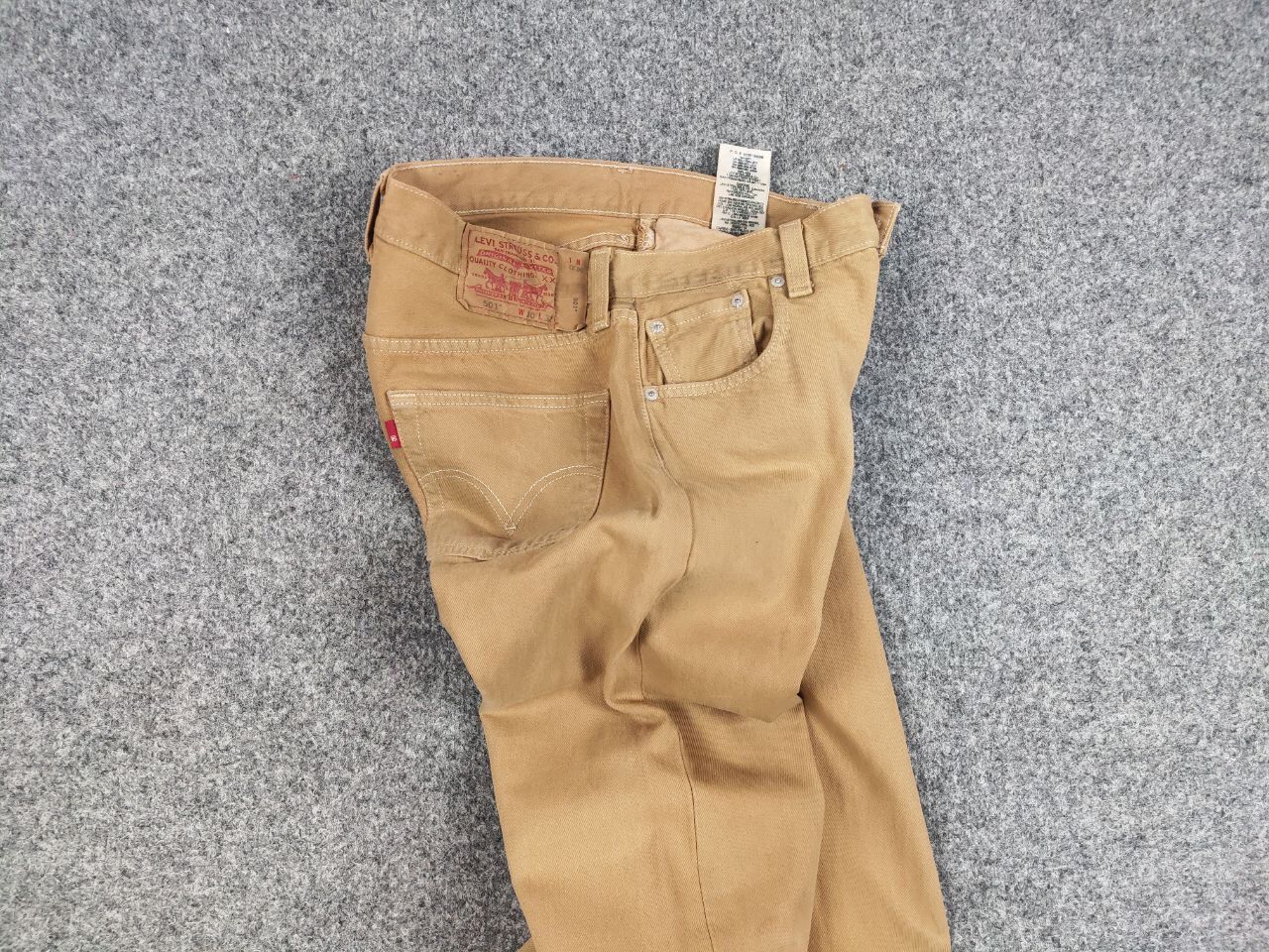 Levi's Vintage 90's Levi’s 501 Beige Faded Denim Jeans Pants Size US 30 / EU 46 - 17 Thumbnail