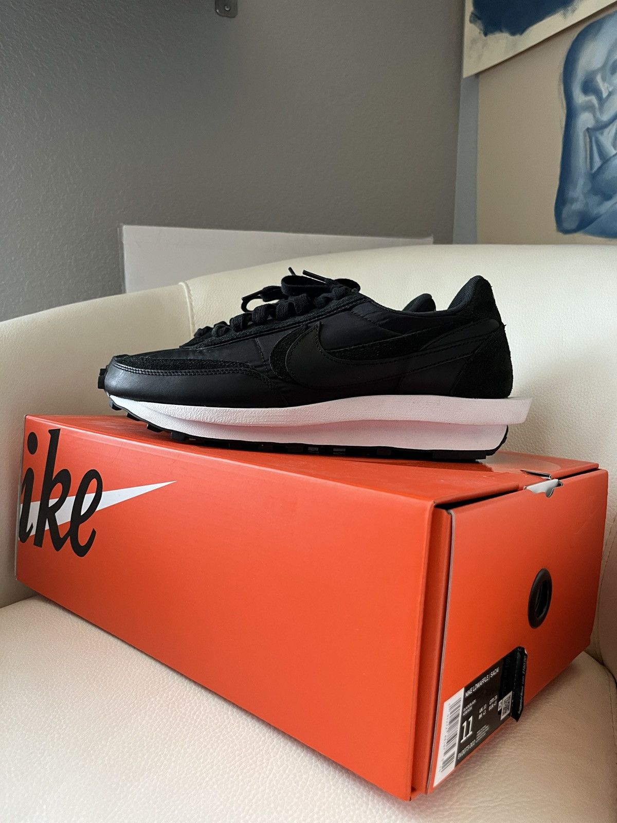 Nike × Sacai LD Waffle Black Nylon Size US 11 / EU 44 - 1 Thumbnail