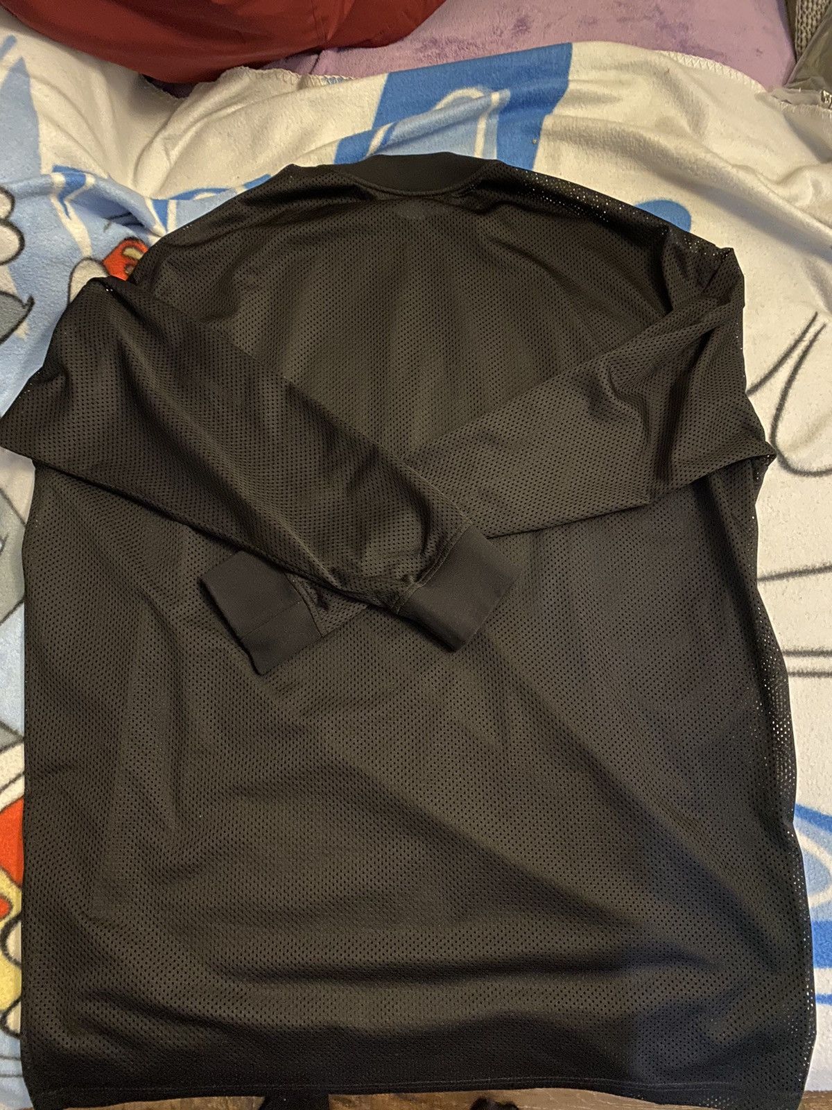 image of Alexander Wang Black Mesh Long Sleeve Top, Men's (Size Medium)