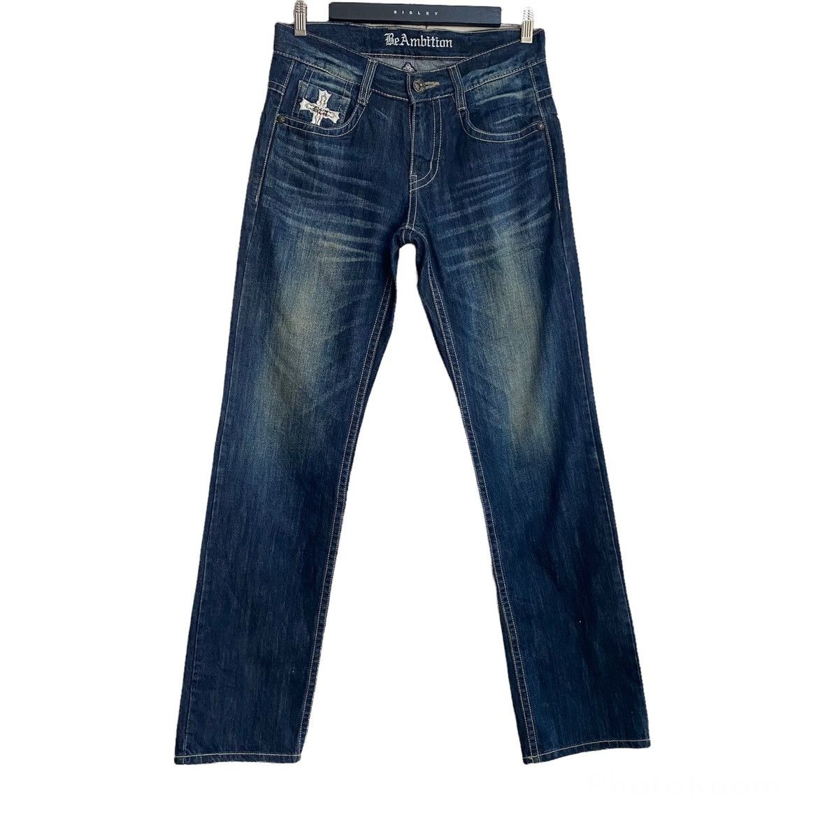 Japanese Brand BE AMBITION JAPAN Denim Cemetery Embroidery Jeans Size US 30 / EU 46 - 2 Thumbnail