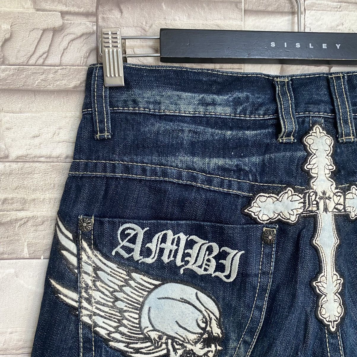 Japanese Brand BE AMBITION JAPAN Denim Cemetery Embroidery Jeans Size US 30 / EU 46 - 13 Thumbnail