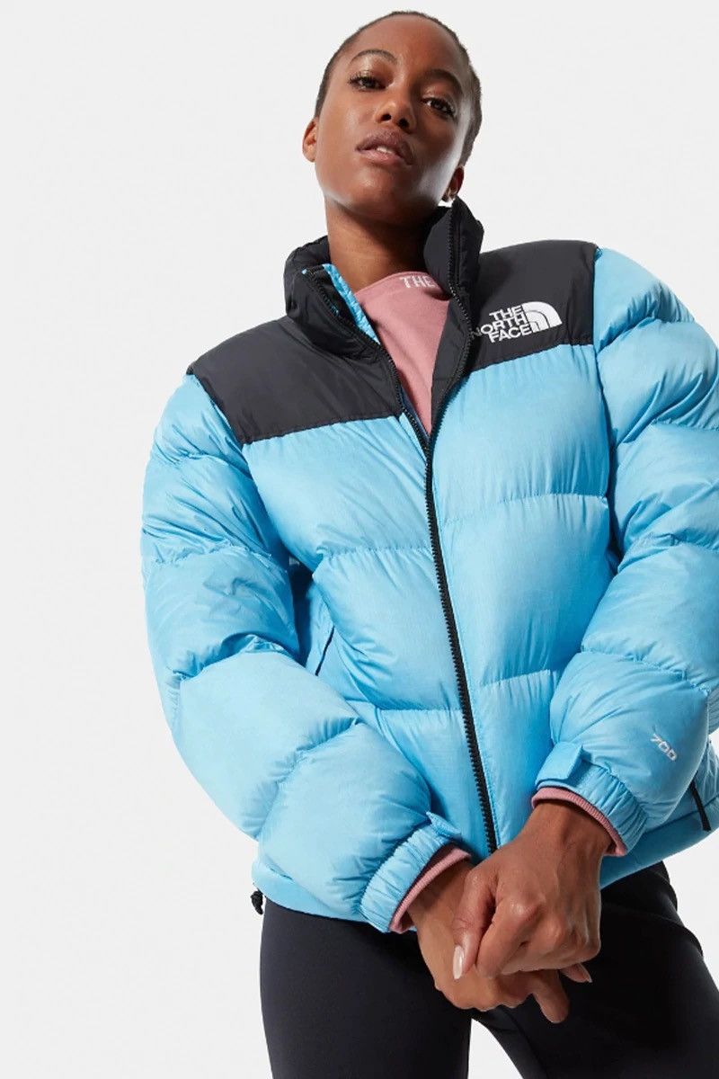 Light blue north face puffer jacket best sale