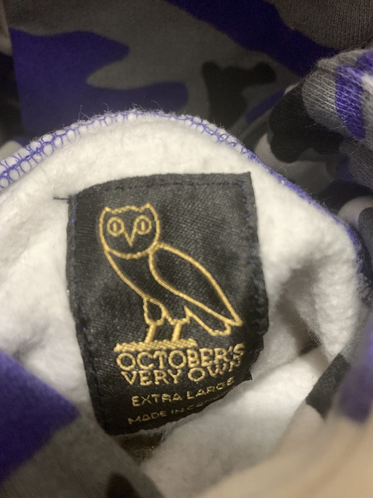 Drake OVO CAMO PURPLE OG OWL HOODIE 2016 RELEASE Size US XL / EU 56 / 4 - 5 Thumbnail