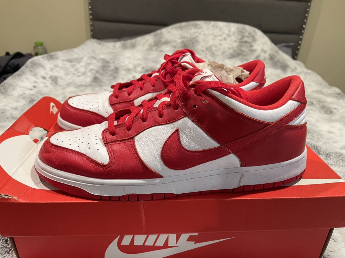 Nike Dunk Low University Red Size US 13 / EU 46 - 1 Thumbnail
