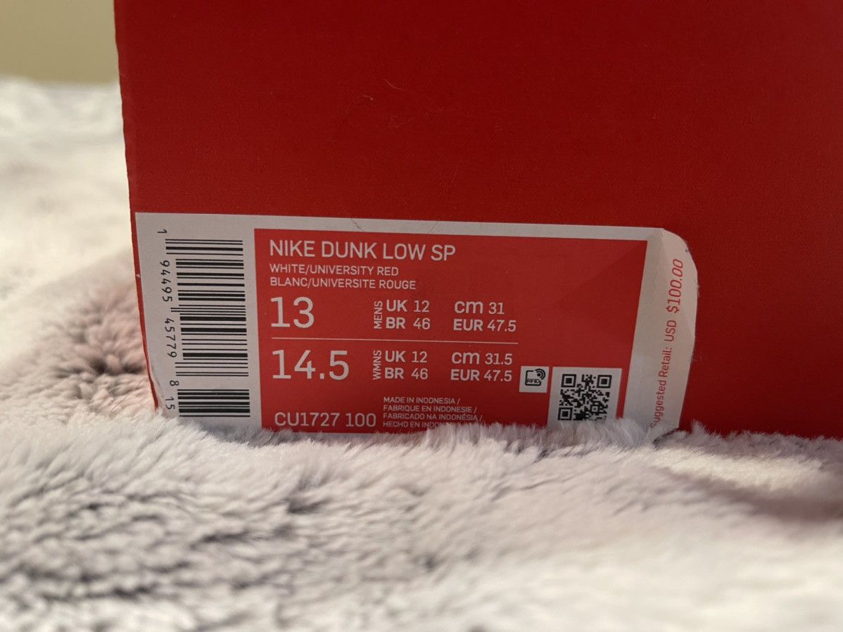 Nike Dunk Low University Red Size US 13 / EU 46 - 5 Thumbnail