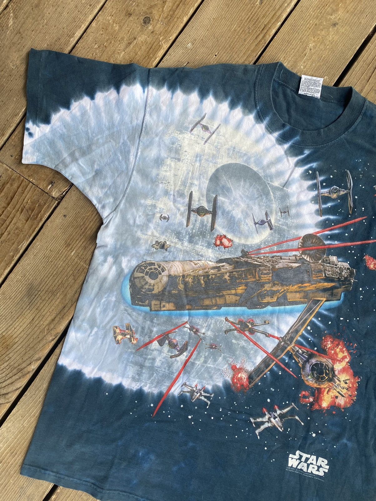 Star Wars 1997 Star Wars Liquid Blue AOP Tee Size US XL / EU 56 / 4 - 4 Thumbnail