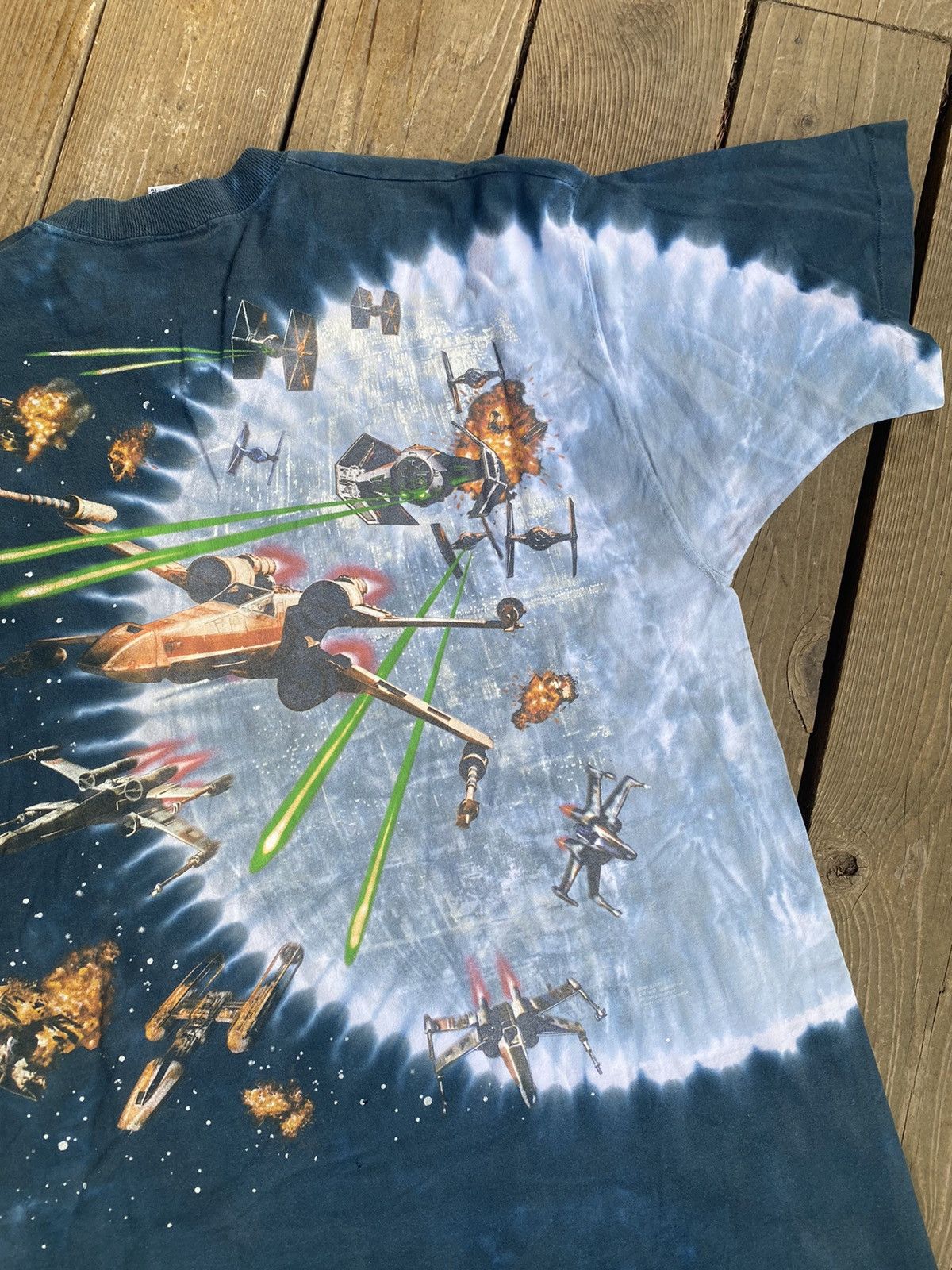 Star Wars 1997 Star Wars Liquid Blue AOP Tee Size US XL / EU 56 / 4 - 10 Thumbnail