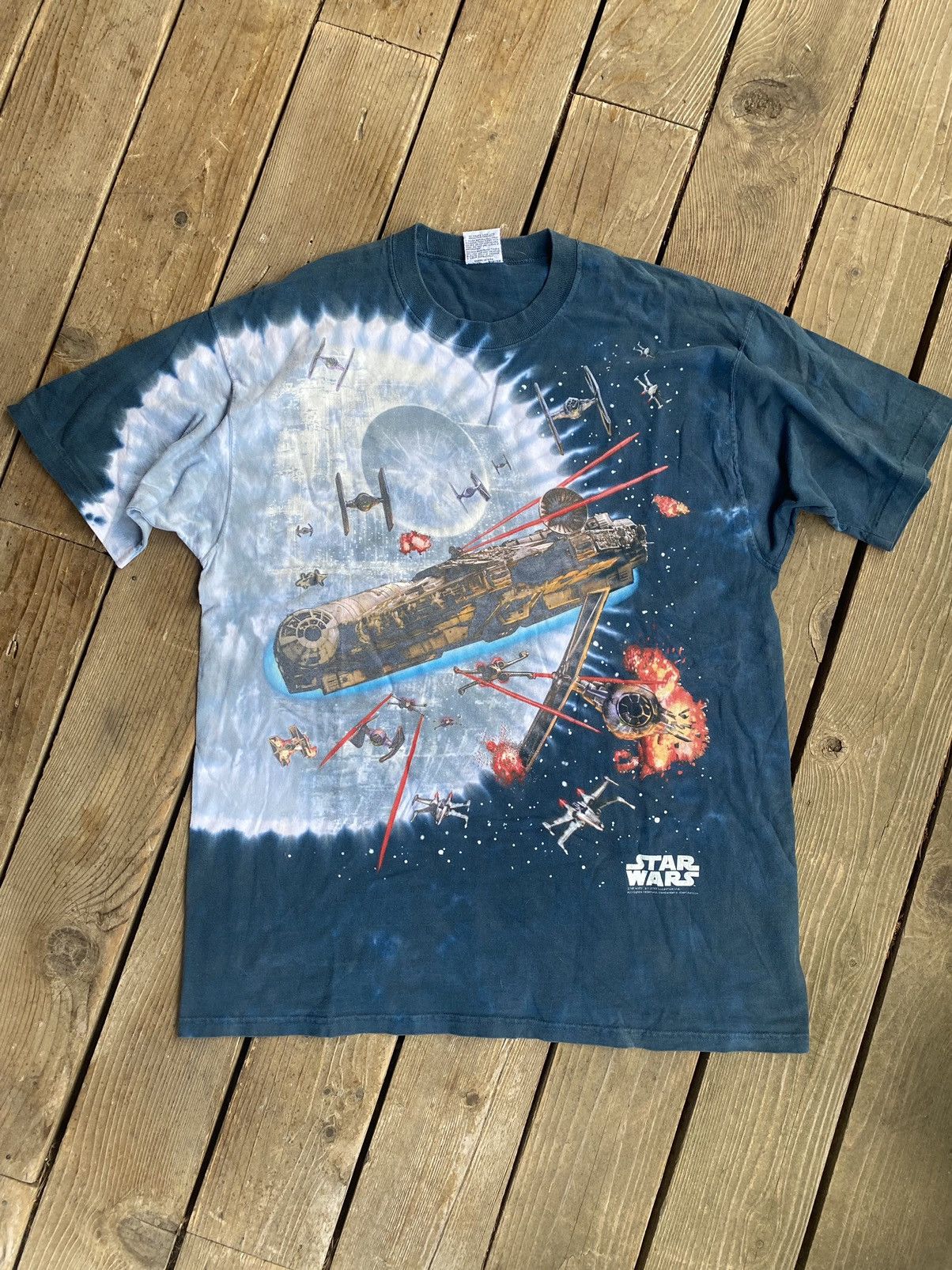 Star Wars 1997 Star Wars Liquid Blue AOP Tee Size US XL / EU 56 / 4 - 1 Thumbnail