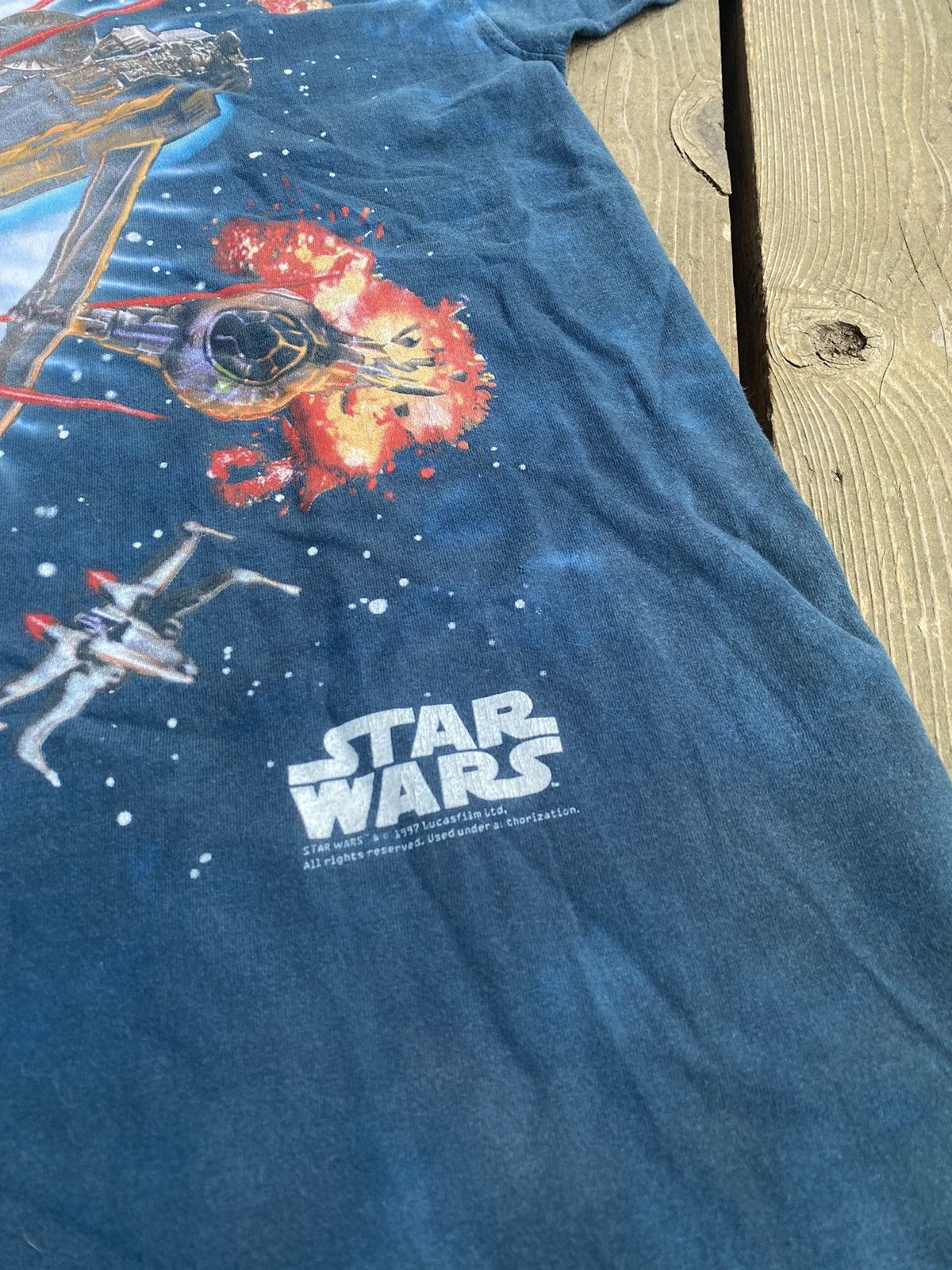 Star Wars 1997 Star Wars Liquid Blue AOP Tee Size US XL / EU 56 / 4 - 7 Thumbnail