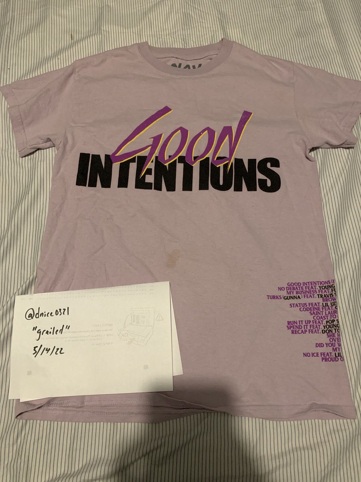 Vlone Nav x Vlone Good Intentions tee Size US S / EU 44-46 / 1 - 1 Thumbnail