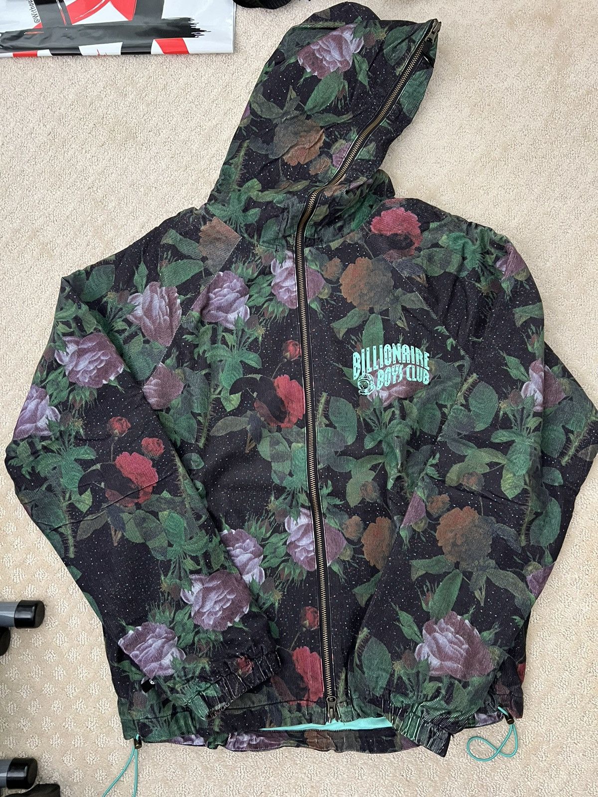 image of Billionaire Boys Club Bbc Floral Galaxy Corduroy Hoodie, Men's (Size Large)