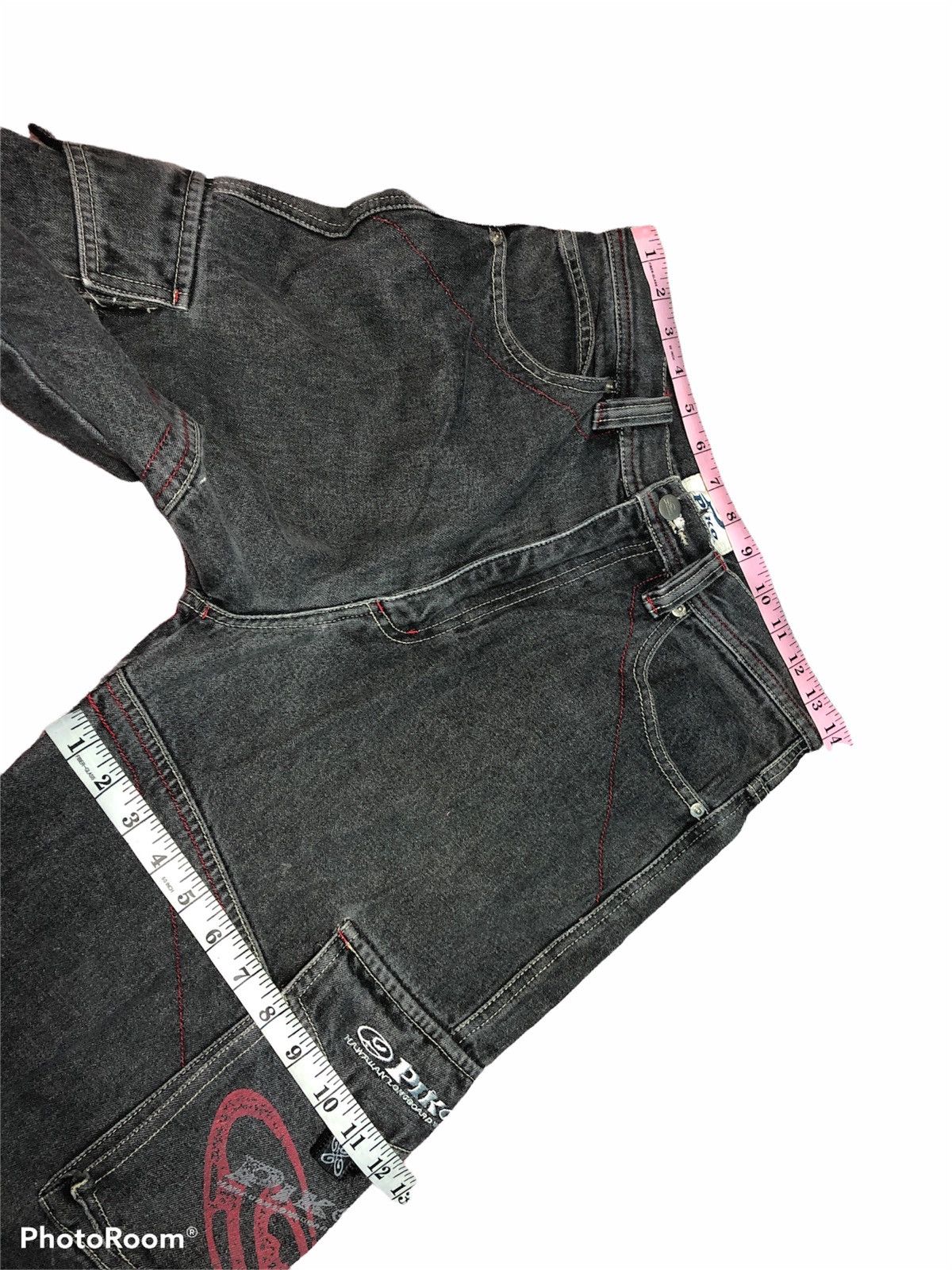 Vintage PIKO HAWAIIAN CARGO 6 POCKET DENIM Size US 29 - 8 Thumbnail
