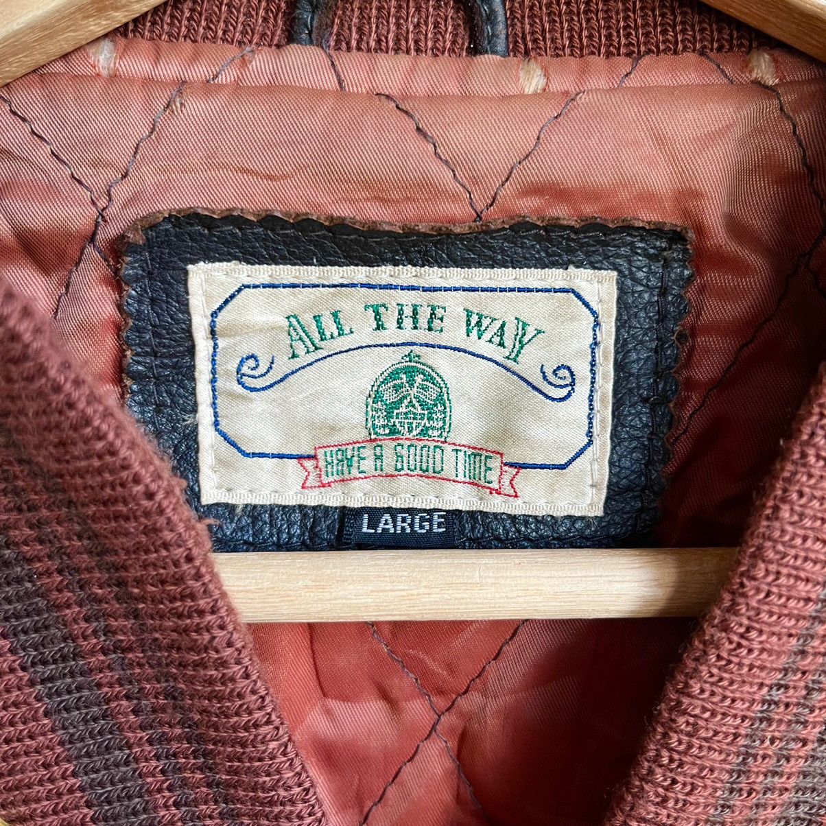 Vintage Vintage Varsity Leather Sleeve Jacket Size US L / EU 52-54 / 3 - 8 Thumbnail