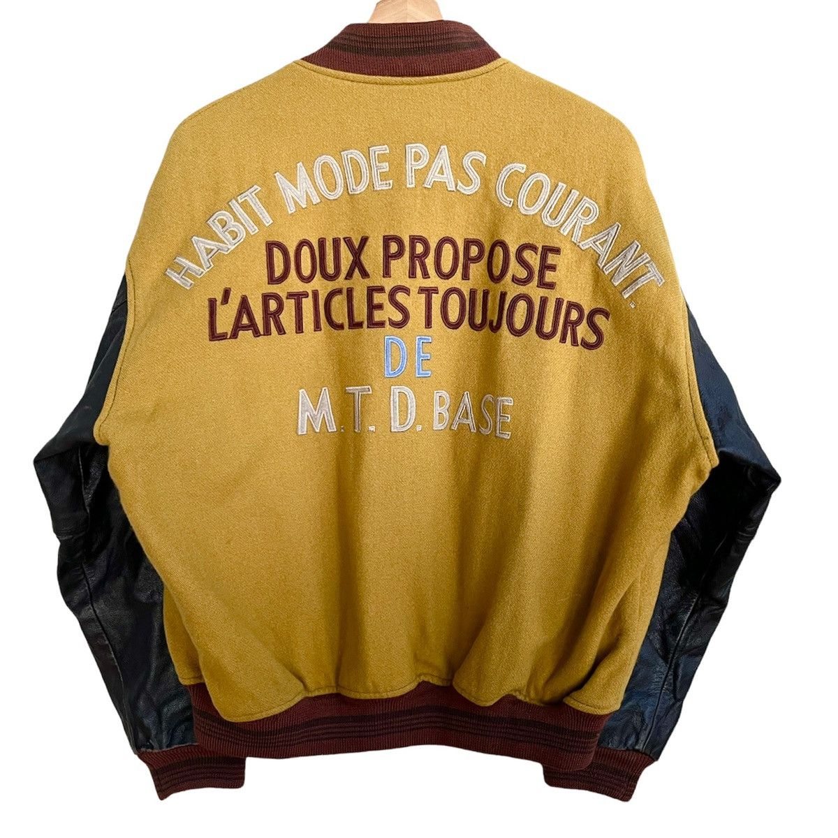 Vintage Vintage Varsity Leather Sleeve Jacket Size US L / EU 52-54 / 3 - 2 Thumbnail