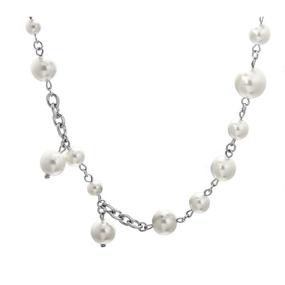 Jewelry × Vintage Fashion Pearl Stitching Couple Necklace Size ONE SIZE - 2 Thumbnail