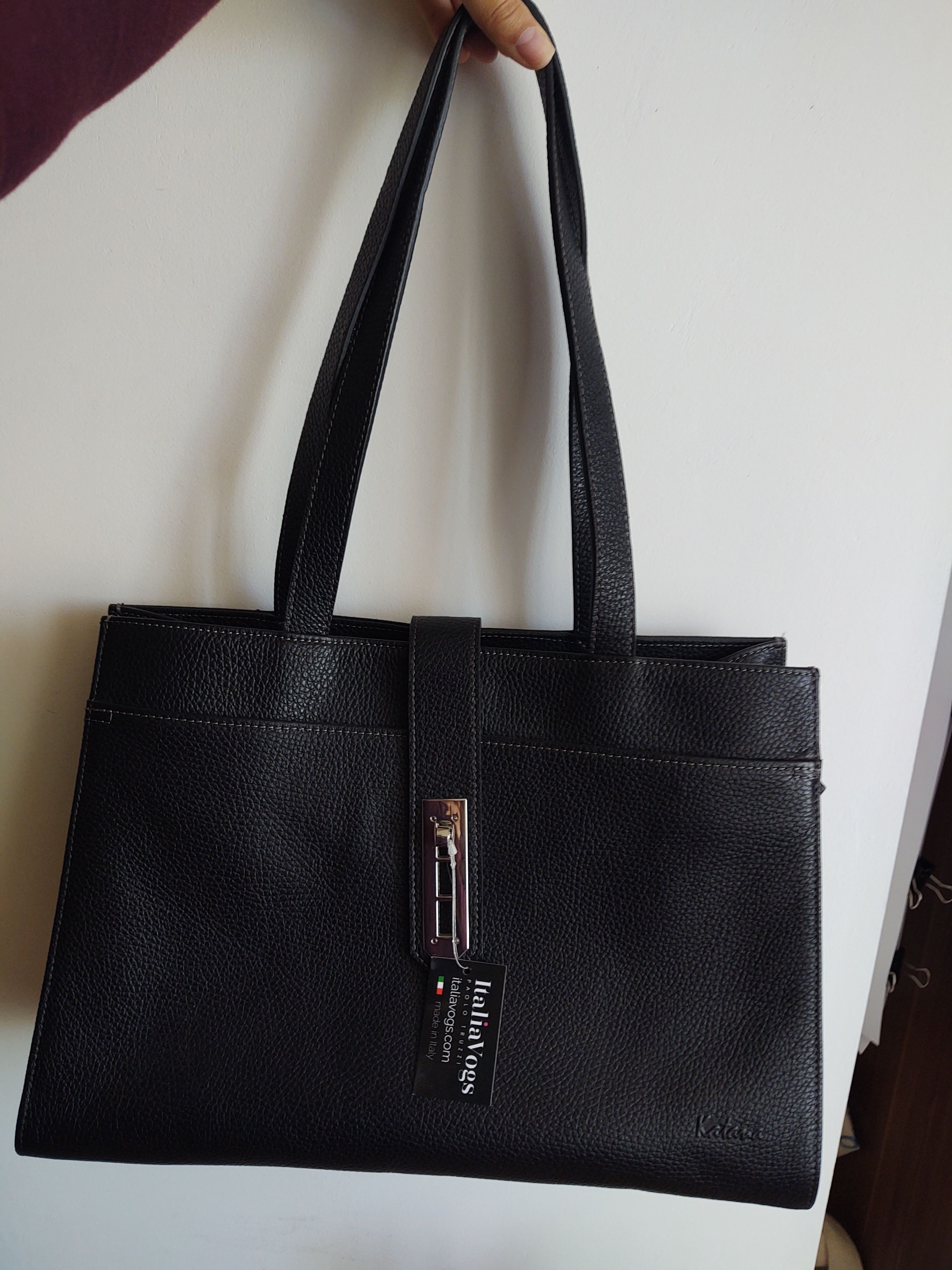 Leather Black Leather Bag Size ONE SIZE - 1 Thumbnail