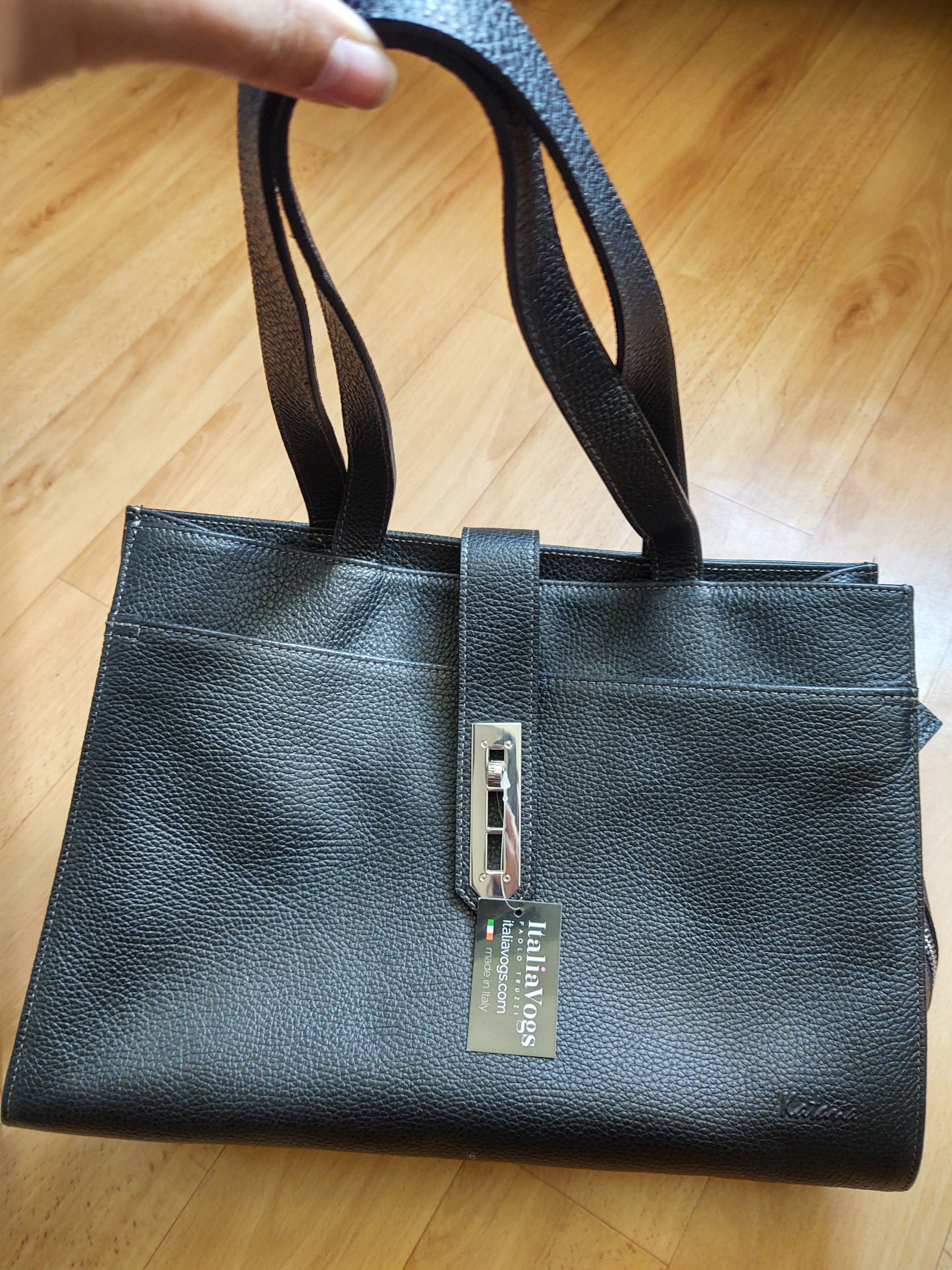 Leather Black Leather Bag Size ONE SIZE - 6 Thumbnail