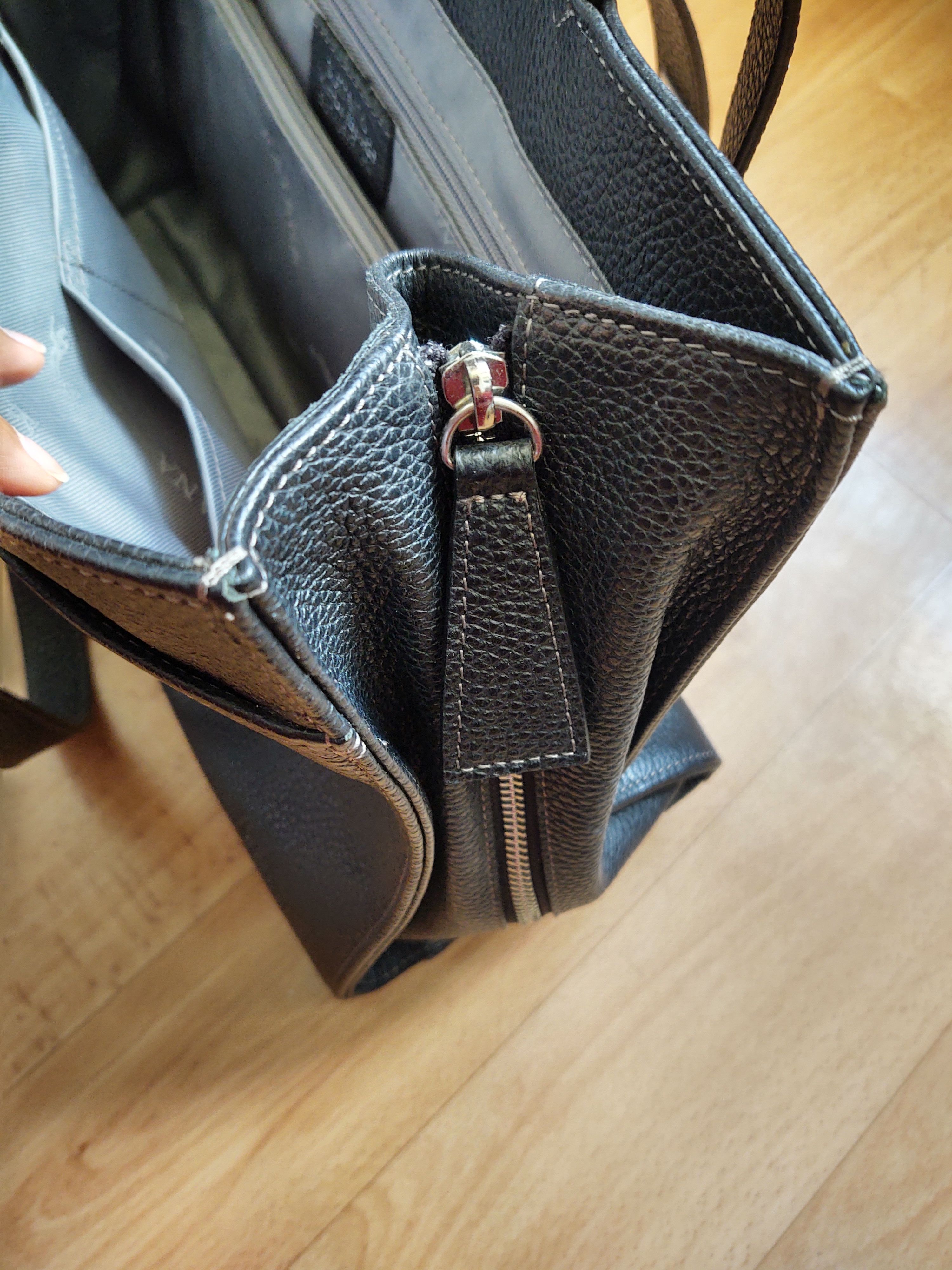 Leather Black Leather Bag Size ONE SIZE - 10 Thumbnail