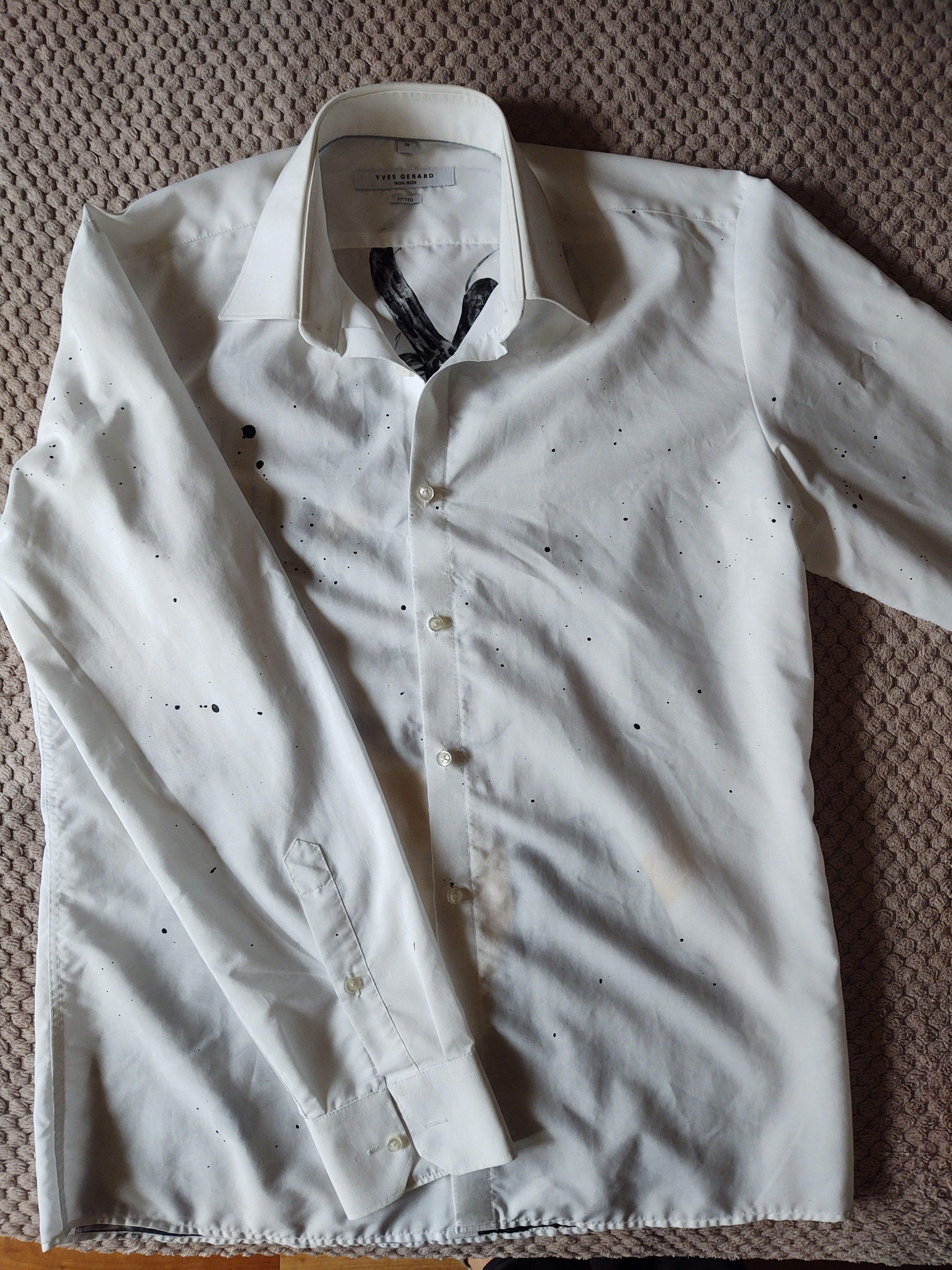 Handmade White shirt sz M handpainted Size M / US 6-8 / IT 42-44 - 7 Thumbnail