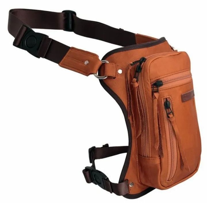 Genuine Leather KUSHITANI : 2 WAY LEATHER MOTORCYCLE/BIKERS LEG BAG Size ONE SIZE - 9 Thumbnail